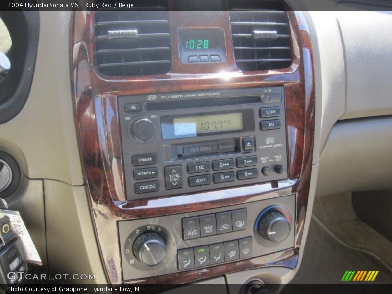 Ruby Red / Beige 2004 Hyundai Sonata V6