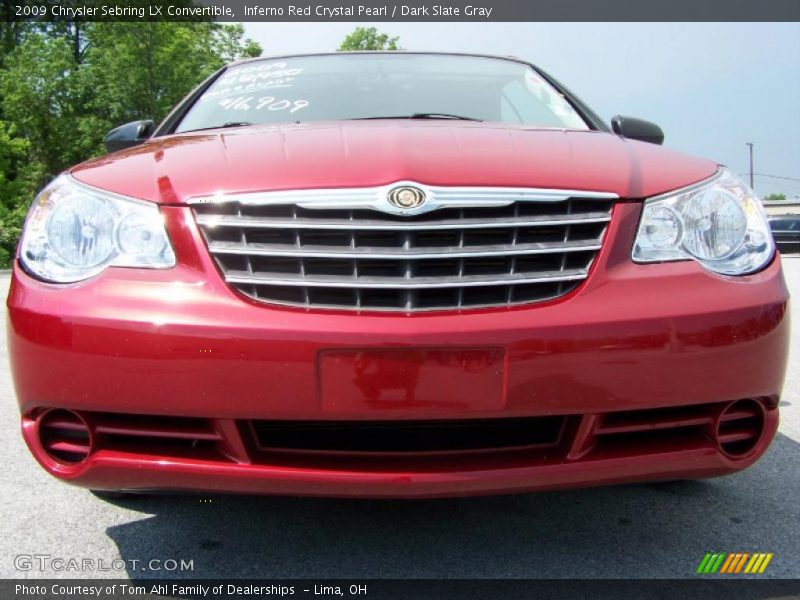 Inferno Red Crystal Pearl / Dark Slate Gray 2009 Chrysler Sebring LX Convertible