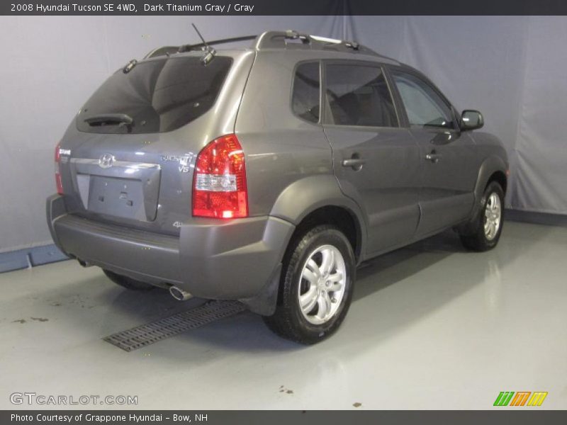 Dark Titanium Gray / Gray 2008 Hyundai Tucson SE 4WD