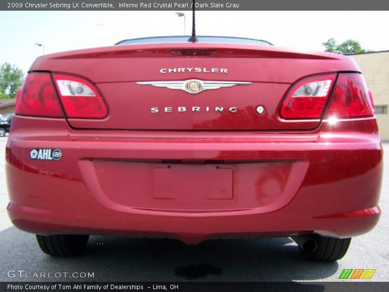 Inferno Red Crystal Pearl / Dark Slate Gray 2009 Chrysler Sebring LX Convertible
