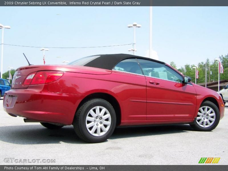 Inferno Red Crystal Pearl / Dark Slate Gray 2009 Chrysler Sebring LX Convertible