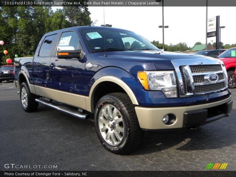 Dark Blue Pearl Metallic / Chapparal Leather 2010 Ford F150 King Ranch SuperCrew 4x4