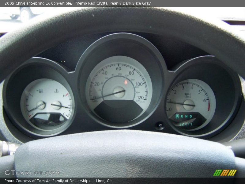 Inferno Red Crystal Pearl / Dark Slate Gray 2009 Chrysler Sebring LX Convertible