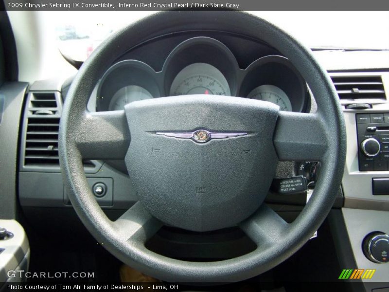 Inferno Red Crystal Pearl / Dark Slate Gray 2009 Chrysler Sebring LX Convertible
