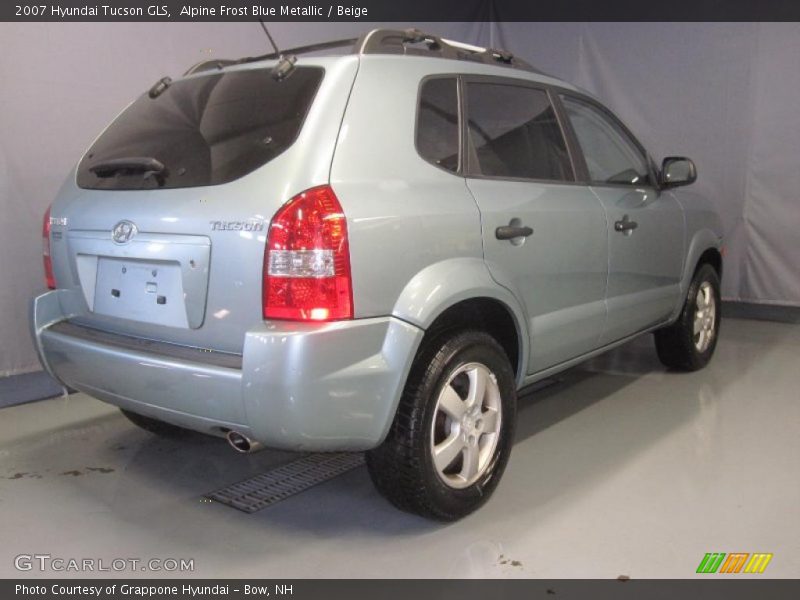 Alpine Frost Blue Metallic / Beige 2007 Hyundai Tucson GLS