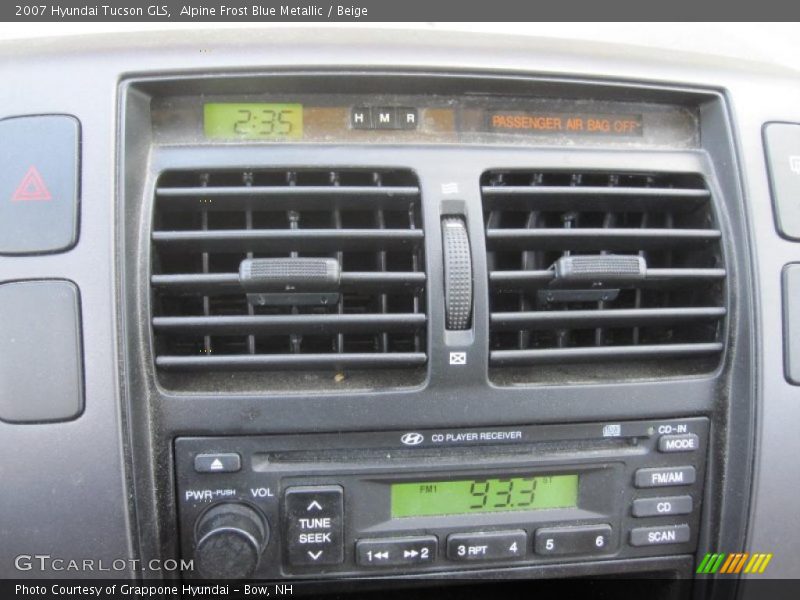 Alpine Frost Blue Metallic / Beige 2007 Hyundai Tucson GLS