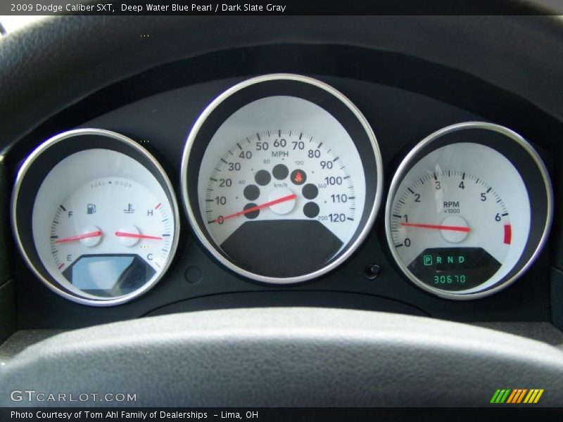 Deep Water Blue Pearl / Dark Slate Gray 2009 Dodge Caliber SXT