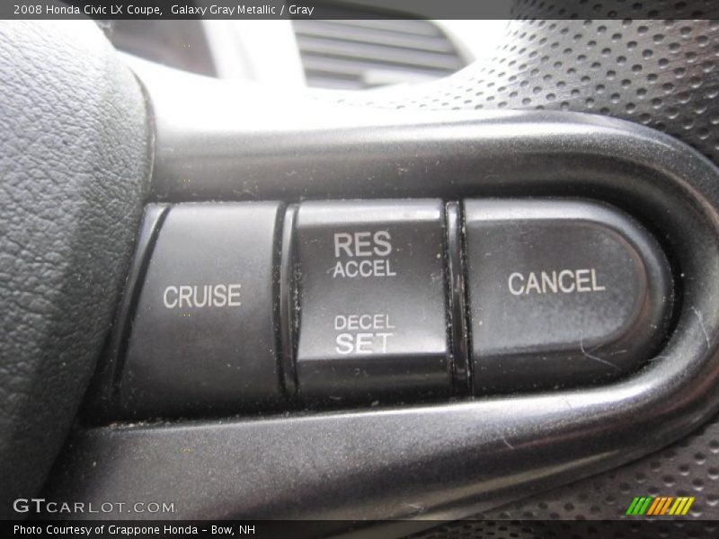 Galaxy Gray Metallic / Gray 2008 Honda Civic LX Coupe