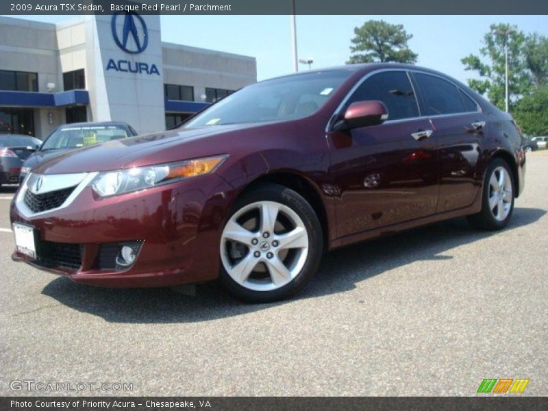 Basque Red Pearl / Parchment 2009 Acura TSX Sedan