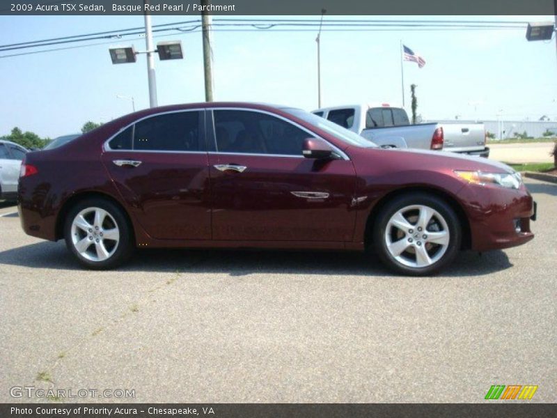 Basque Red Pearl / Parchment 2009 Acura TSX Sedan