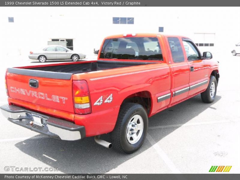 Victory Red / Graphite 1999 Chevrolet Silverado 1500 LS Extended Cab 4x4