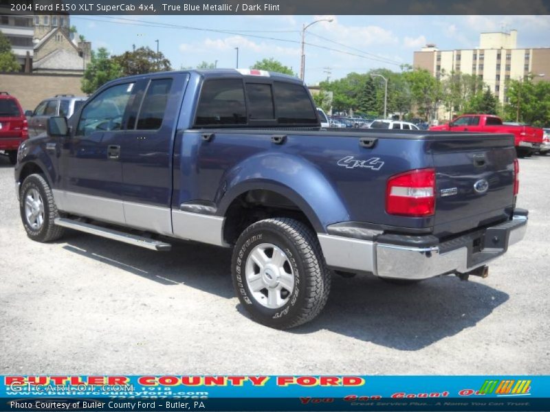 True Blue Metallic / Dark Flint 2004 Ford F150 XLT SuperCab 4x4