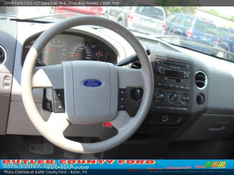 True Blue Metallic / Dark Flint 2004 Ford F150 XLT SuperCab 4x4