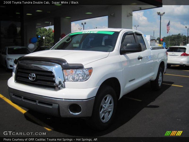 Super White / Black 2008 Toyota Tundra Double Cab