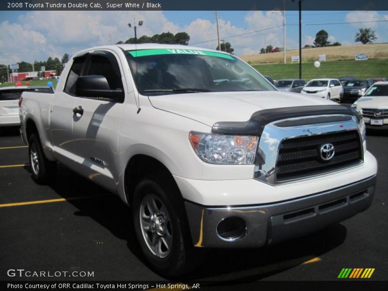 Super White / Black 2008 Toyota Tundra Double Cab