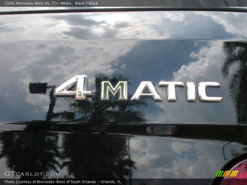 Black / Black 2008 Mercedes-Benz ML 350 4Matic