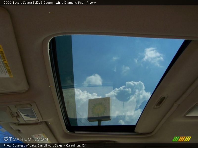 White Diamond Pearl / Ivory 2001 Toyota Solara SLE V6 Coupe