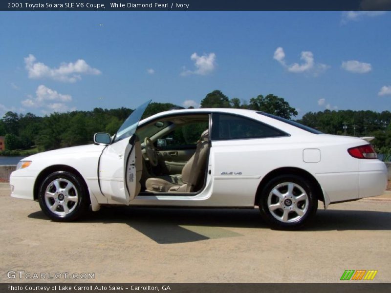 White Diamond Pearl / Ivory 2001 Toyota Solara SLE V6 Coupe