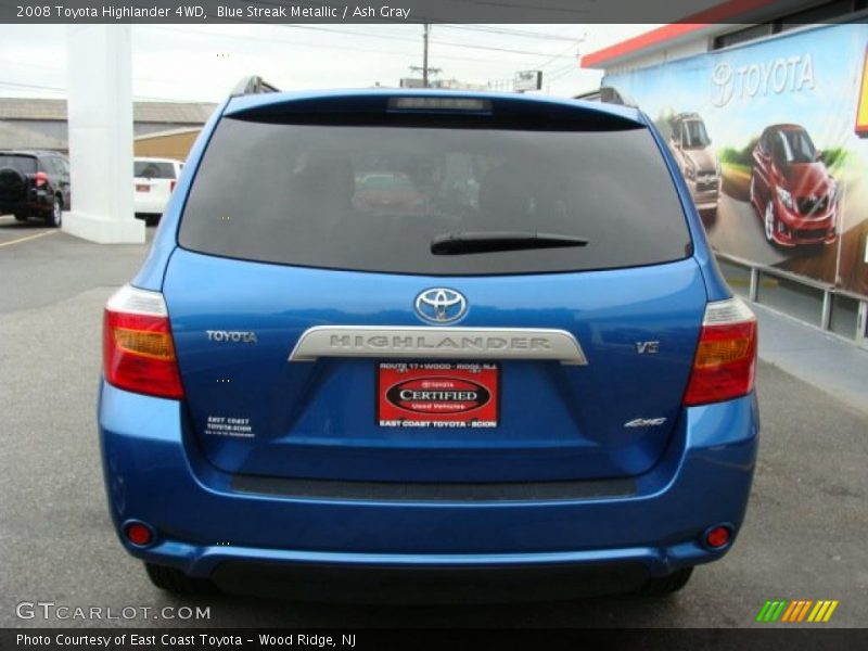 Blue Streak Metallic / Ash Gray 2008 Toyota Highlander 4WD
