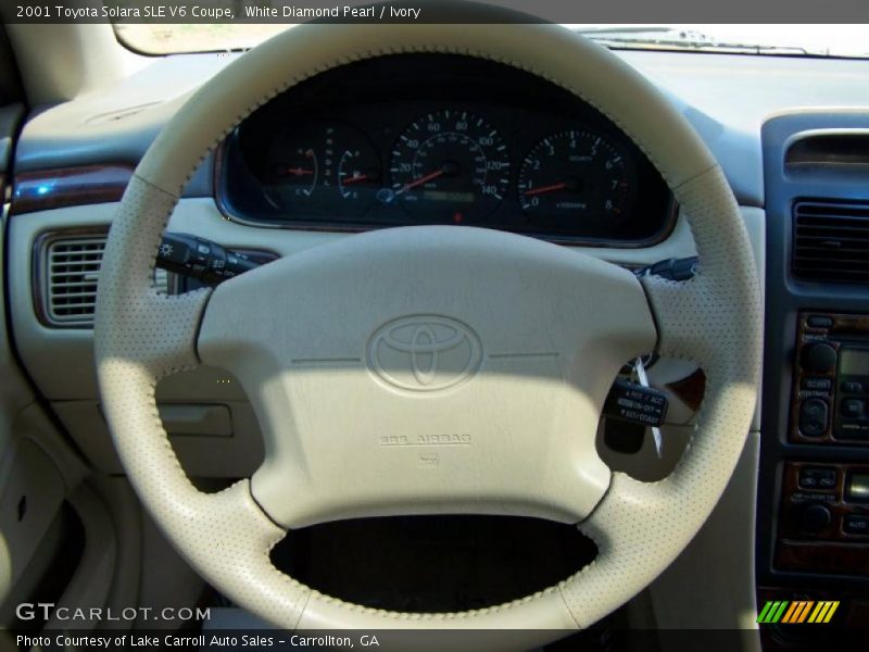 White Diamond Pearl / Ivory 2001 Toyota Solara SLE V6 Coupe