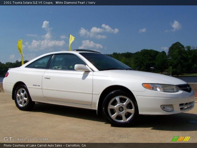 White Diamond Pearl / Ivory 2001 Toyota Solara SLE V6 Coupe