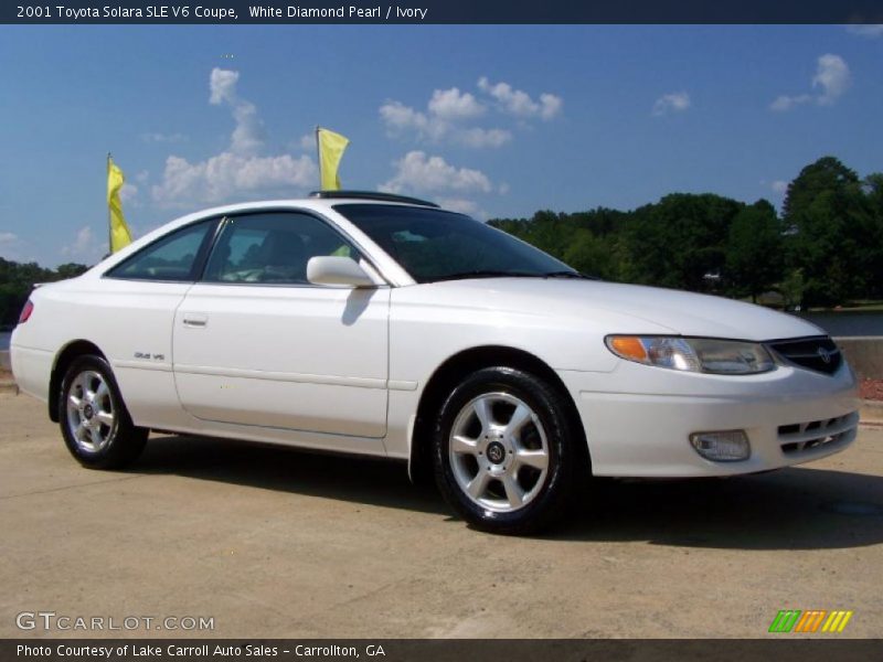 White Diamond Pearl / Ivory 2001 Toyota Solara SLE V6 Coupe