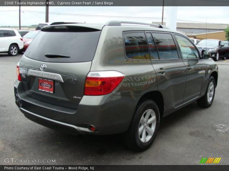 Cypress Green Pearl / Sand Beige 2008 Toyota Highlander 4WD