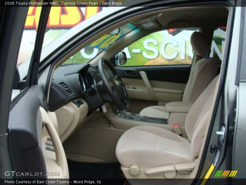 Cypress Green Pearl / Sand Beige 2008 Toyota Highlander 4WD