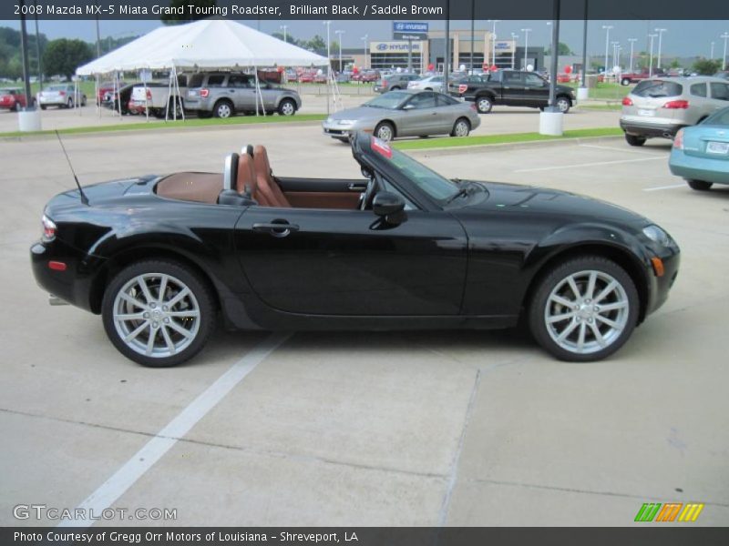 Brilliant Black / Saddle Brown 2008 Mazda MX-5 Miata Grand Touring Roadster