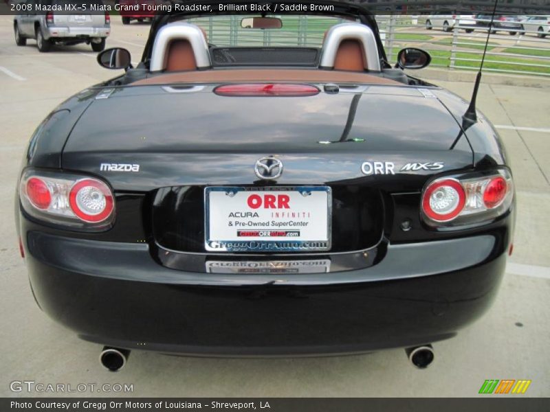 Brilliant Black / Saddle Brown 2008 Mazda MX-5 Miata Grand Touring Roadster