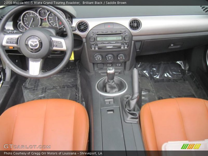 Brilliant Black / Saddle Brown 2008 Mazda MX-5 Miata Grand Touring Roadster
