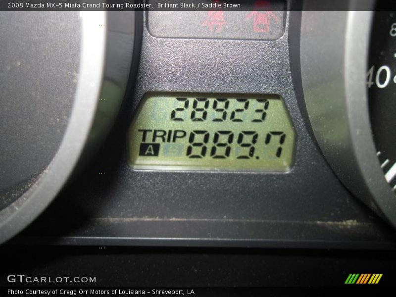 Brilliant Black / Saddle Brown 2008 Mazda MX-5 Miata Grand Touring Roadster