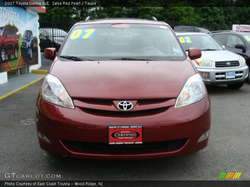 Salsa Red Pearl / Taupe 2007 Toyota Sienna XLE