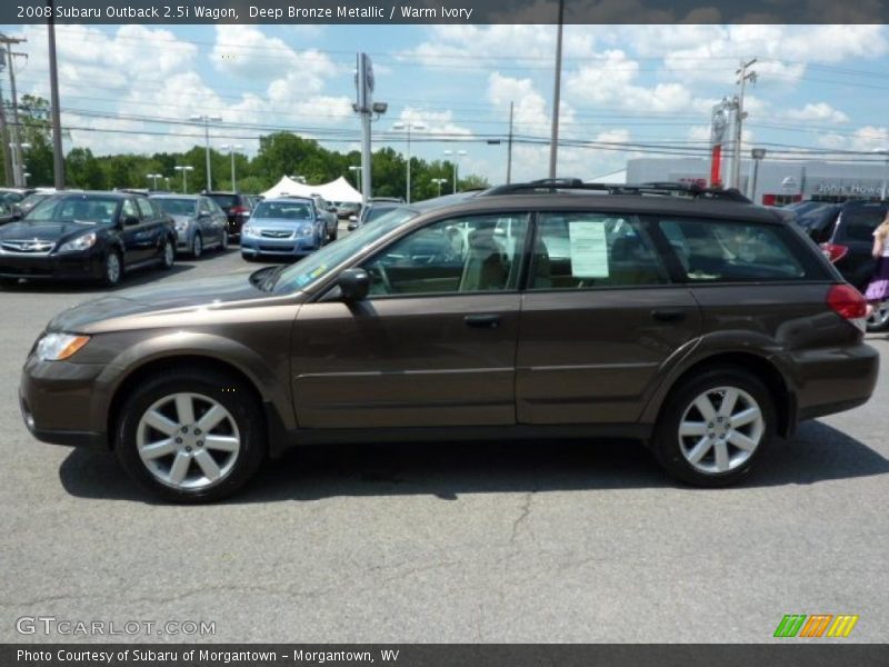 Deep Bronze Metallic / Warm Ivory 2008 Subaru Outback 2.5i Wagon