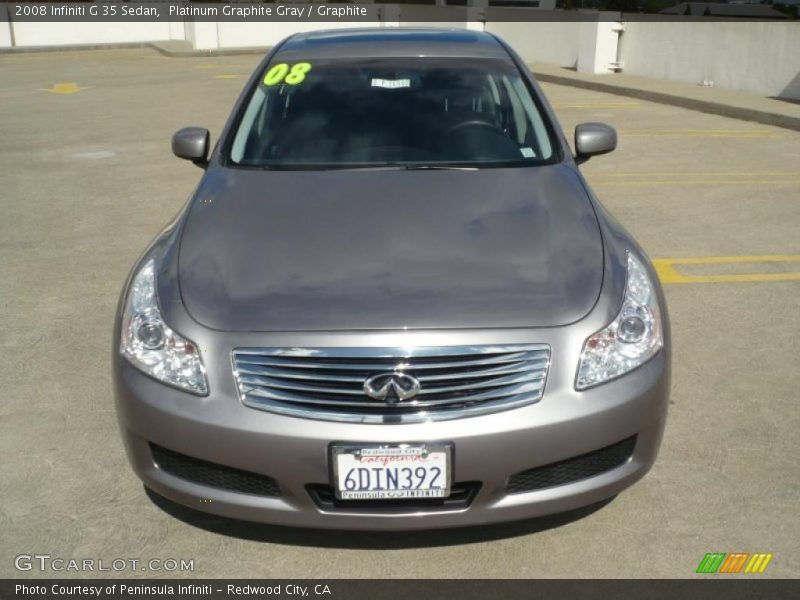 Platinum Graphite Gray / Graphite 2008 Infiniti G 35 Sedan