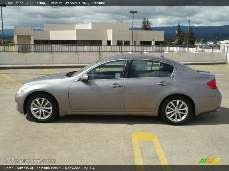 Platinum Graphite Gray / Graphite 2008 Infiniti G 35 Sedan