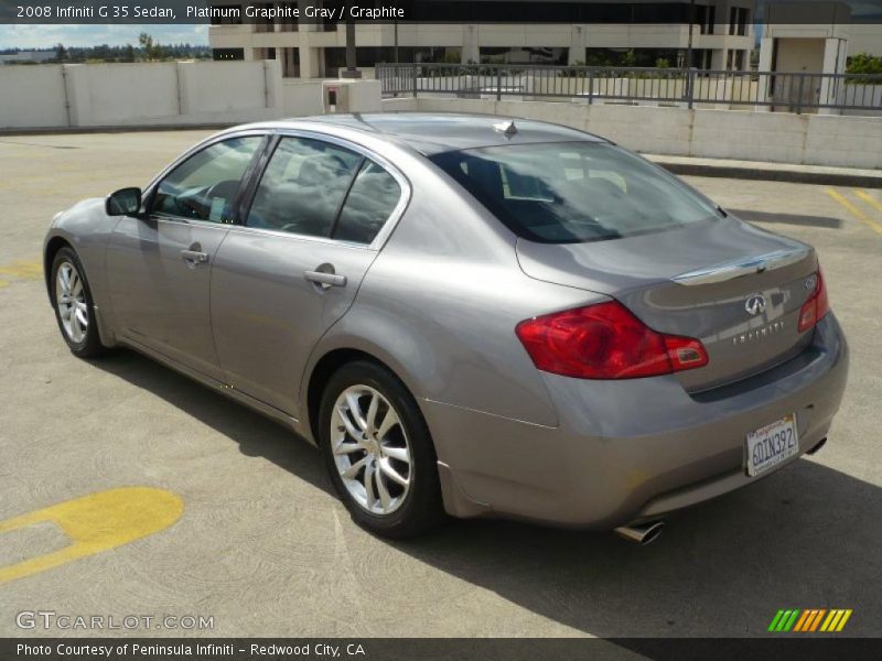 Platinum Graphite Gray / Graphite 2008 Infiniti G 35 Sedan