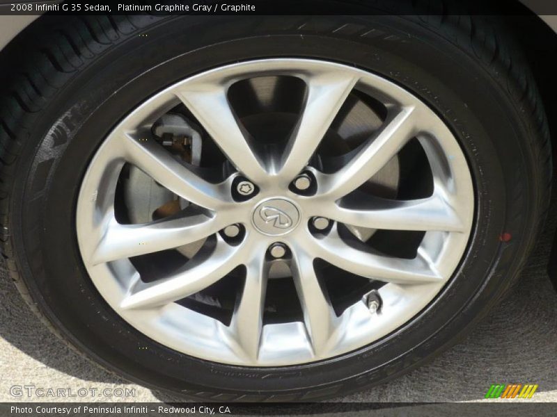 Platinum Graphite Gray / Graphite 2008 Infiniti G 35 Sedan