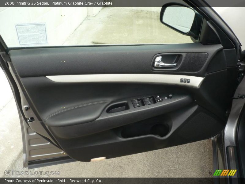 Platinum Graphite Gray / Graphite 2008 Infiniti G 35 Sedan