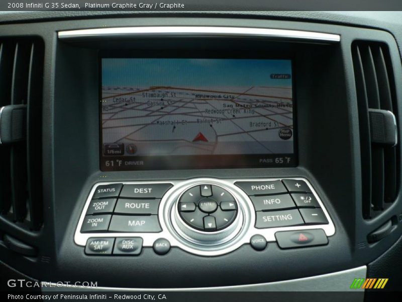 Platinum Graphite Gray / Graphite 2008 Infiniti G 35 Sedan