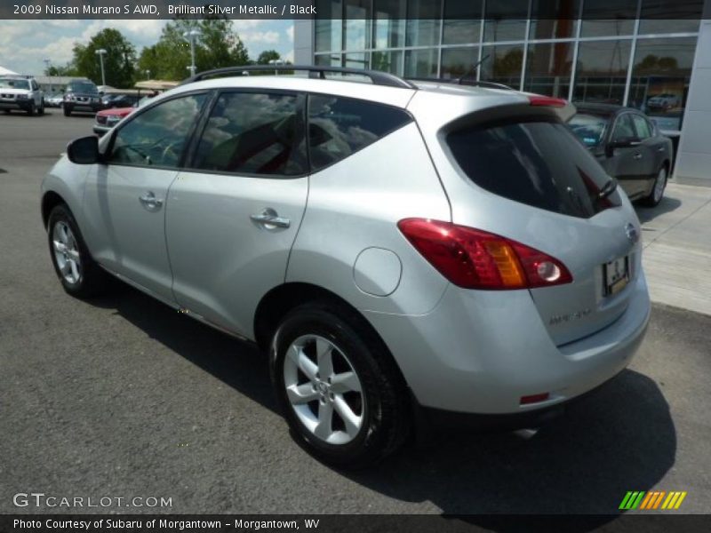 Brilliant Silver Metallic / Black 2009 Nissan Murano S AWD