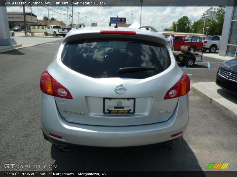 Brilliant Silver Metallic / Black 2009 Nissan Murano S AWD