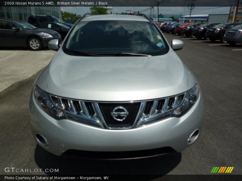 Brilliant Silver Metallic / Black 2009 Nissan Murano S AWD