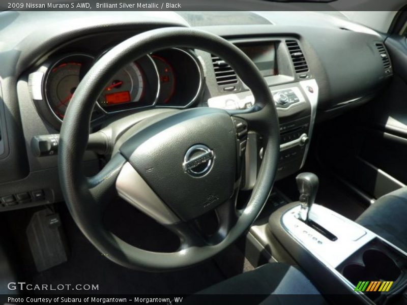 Brilliant Silver Metallic / Black 2009 Nissan Murano S AWD