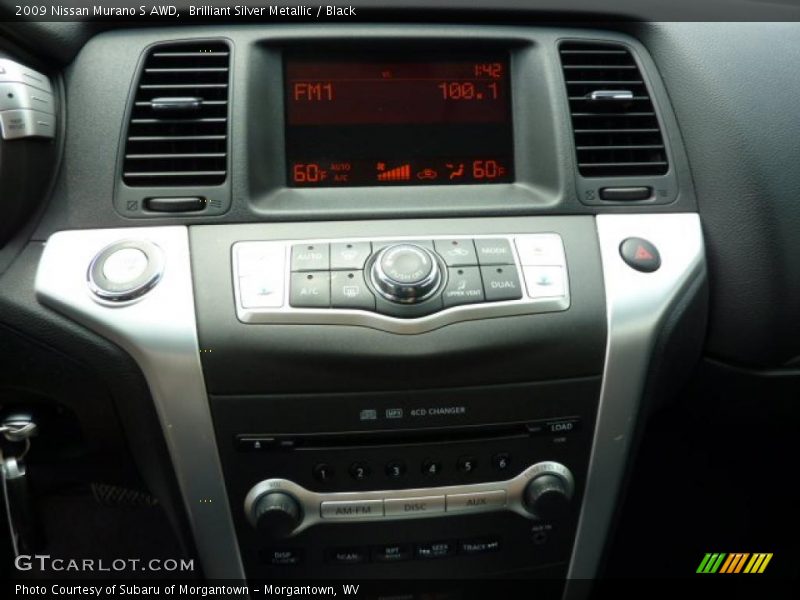 Brilliant Silver Metallic / Black 2009 Nissan Murano S AWD