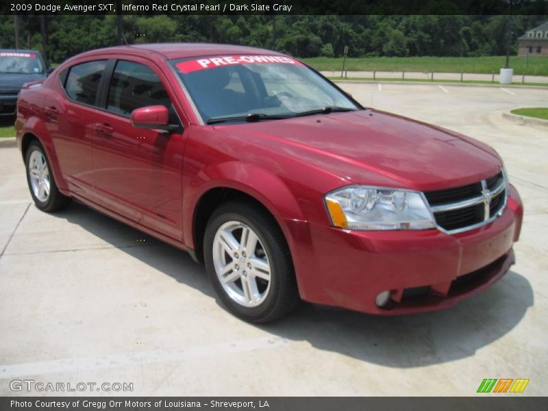 Inferno Red Crystal Pearl / Dark Slate Gray 2009 Dodge Avenger SXT