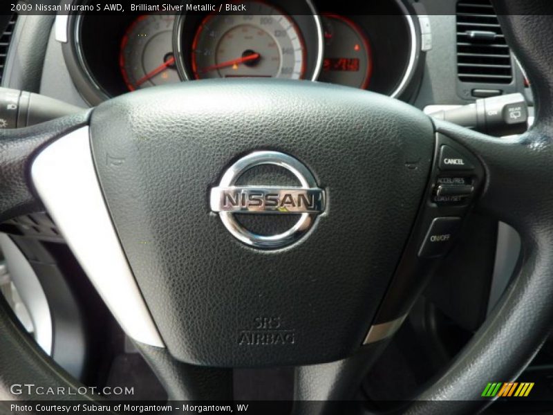 Brilliant Silver Metallic / Black 2009 Nissan Murano S AWD
