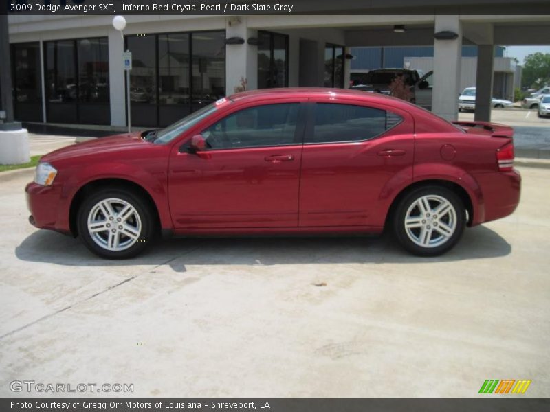 Inferno Red Crystal Pearl / Dark Slate Gray 2009 Dodge Avenger SXT