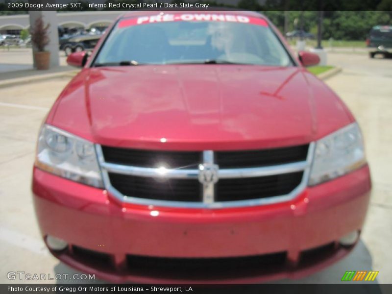 Inferno Red Crystal Pearl / Dark Slate Gray 2009 Dodge Avenger SXT