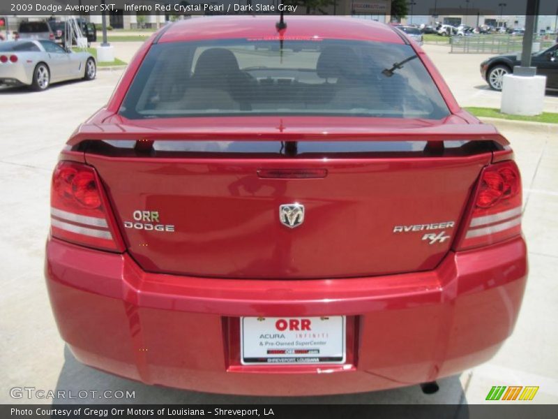 Inferno Red Crystal Pearl / Dark Slate Gray 2009 Dodge Avenger SXT